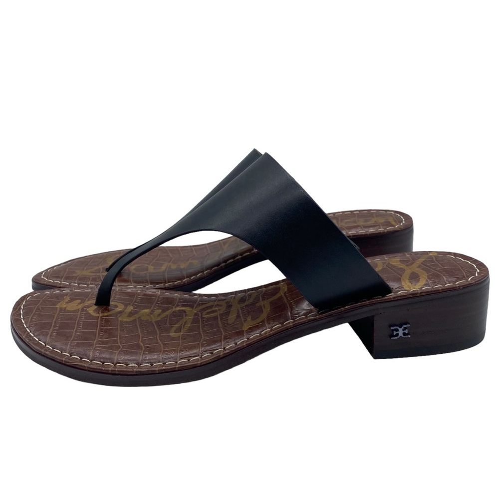 Sam Edelman Black Sandals with Cork Footbed - Picture 3 of 15